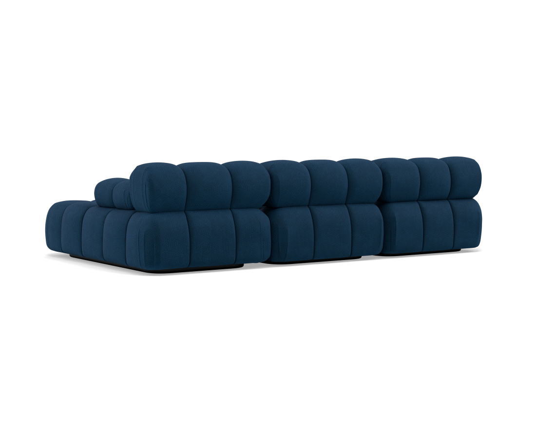 Canapé modulable d'angle droit 4 places en velours texturé Ruby