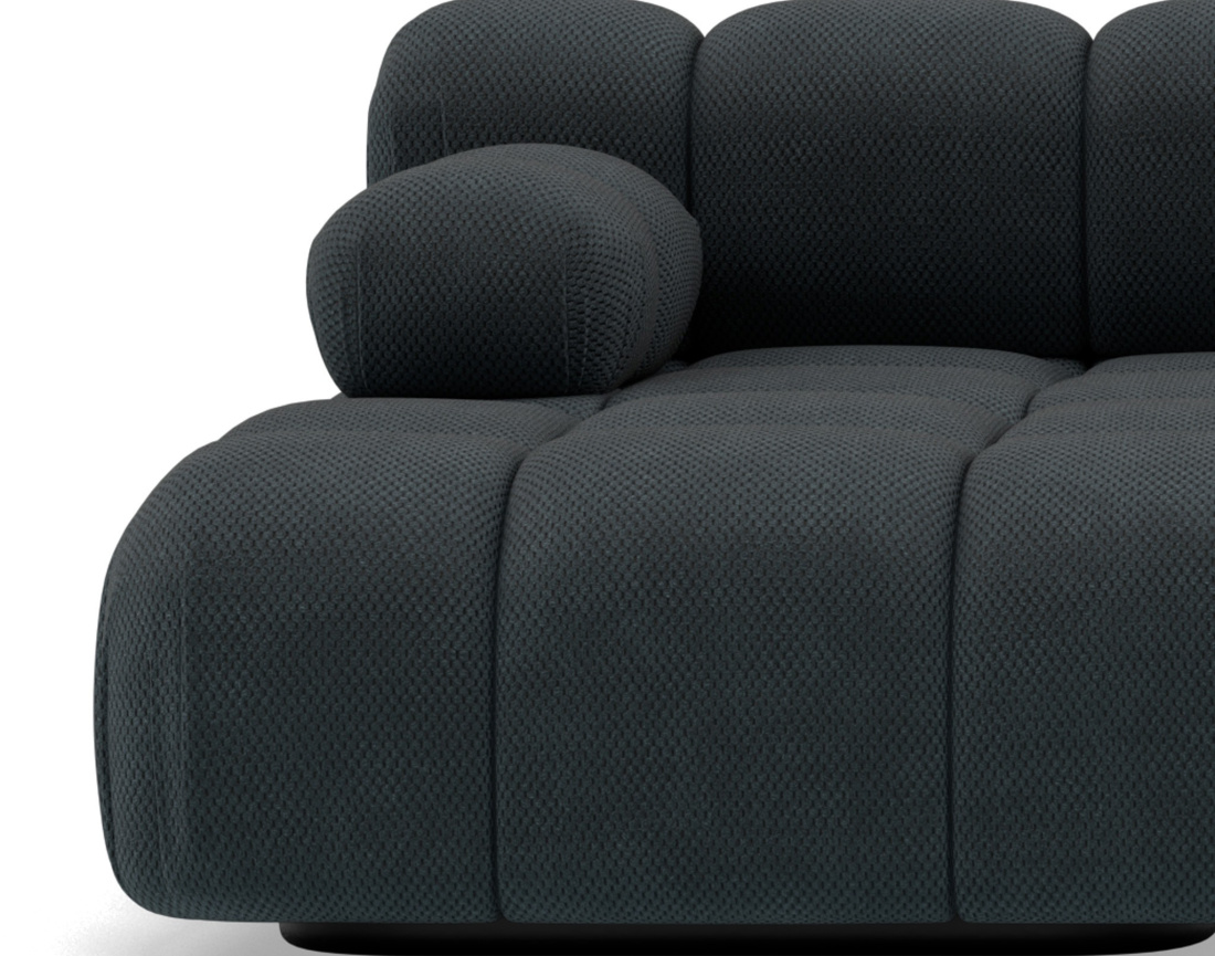 Canapé modulable d'angle gauche 4 places en velours texturé Ruby Canapé modulable d'angle gauche 4 places en velours texturé Ruby