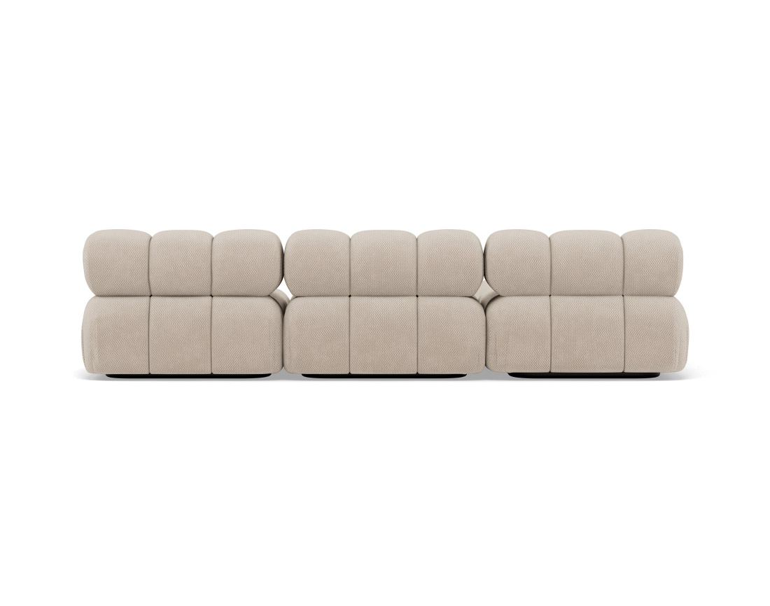 Canapé modulable d'angle gauche 4 places en velours texturé Ruby