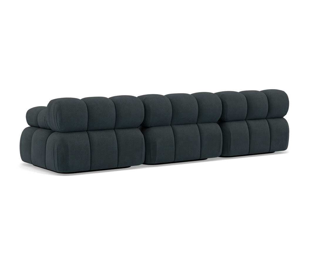 Canapé droit modulable 3 places en velours texturé Ruby Canapé droit modulable 3 places en velours texturé Ruby