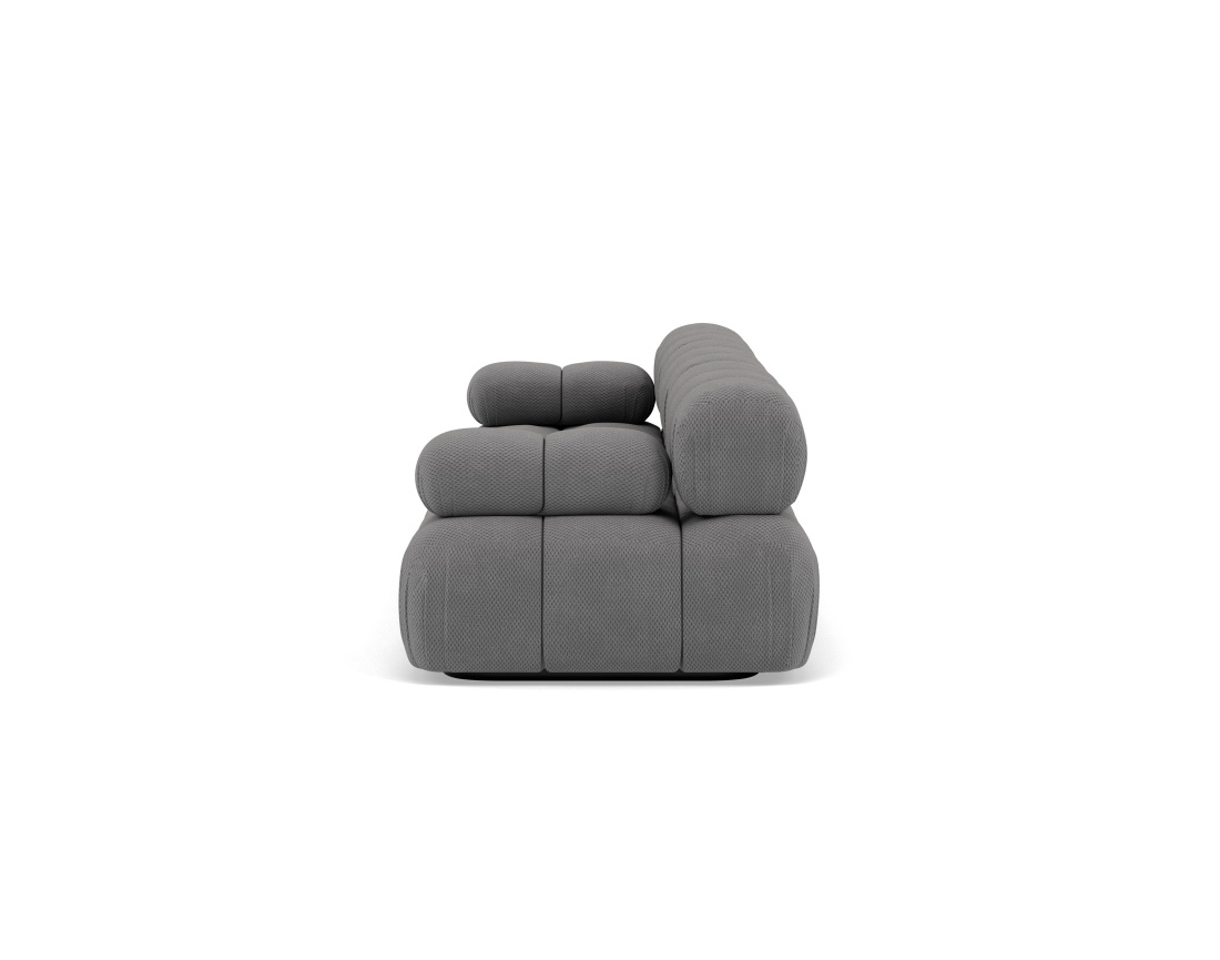 Canapé droit modulable 3 places en velours texturé Ruby Canapé droit modulable 3 places en velours texturé Ruby