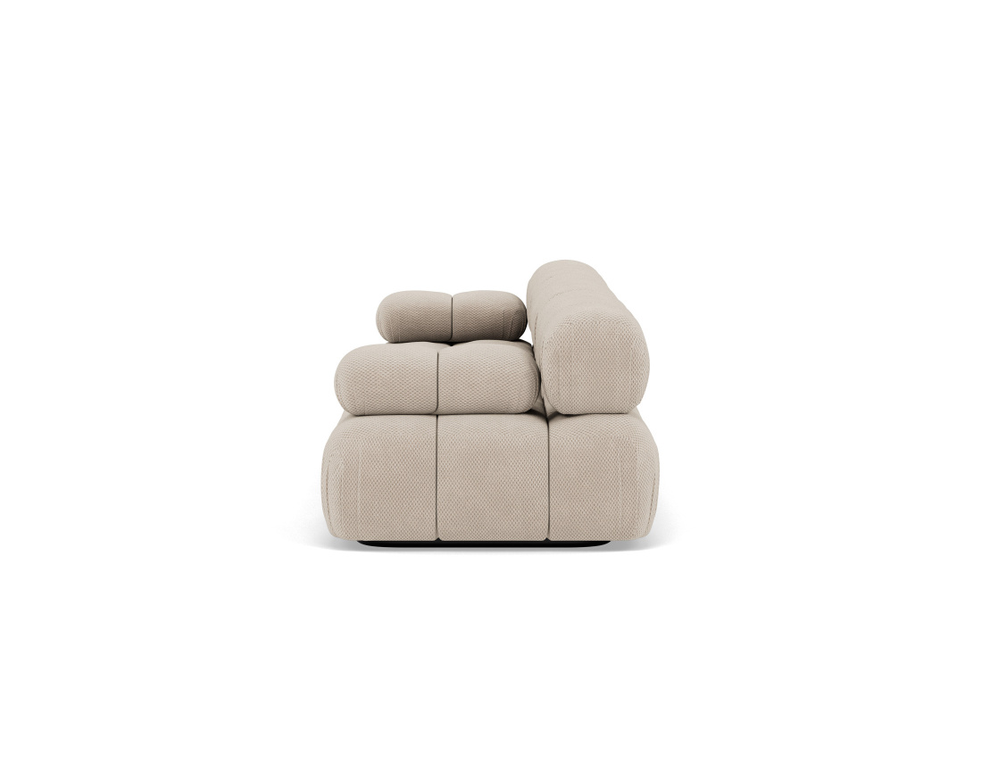 Canapé droit modulable 3 places en velours texturé Ruby