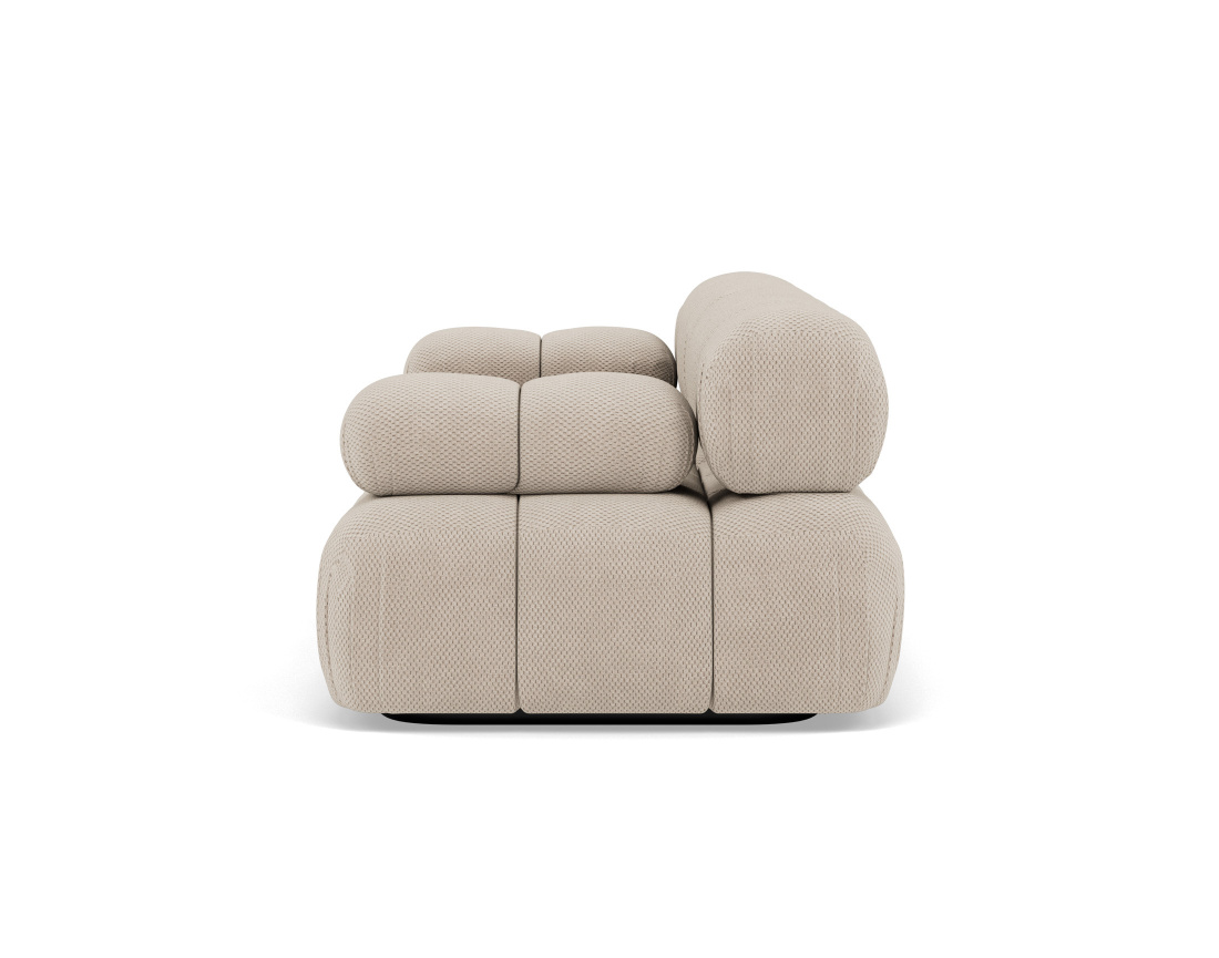 Canapé droit modulable 2 places en velours texturé Ruby Canapé droit modulable 2 places en velours texturé Ruby