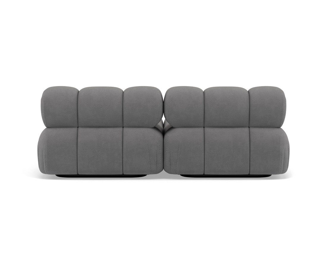 Canapé droit 4 places avec double méridienne assise profonde en velours texturé Ruby Canapé droit 4 places avec double méridienne assise profonde en velours texturé Ruby