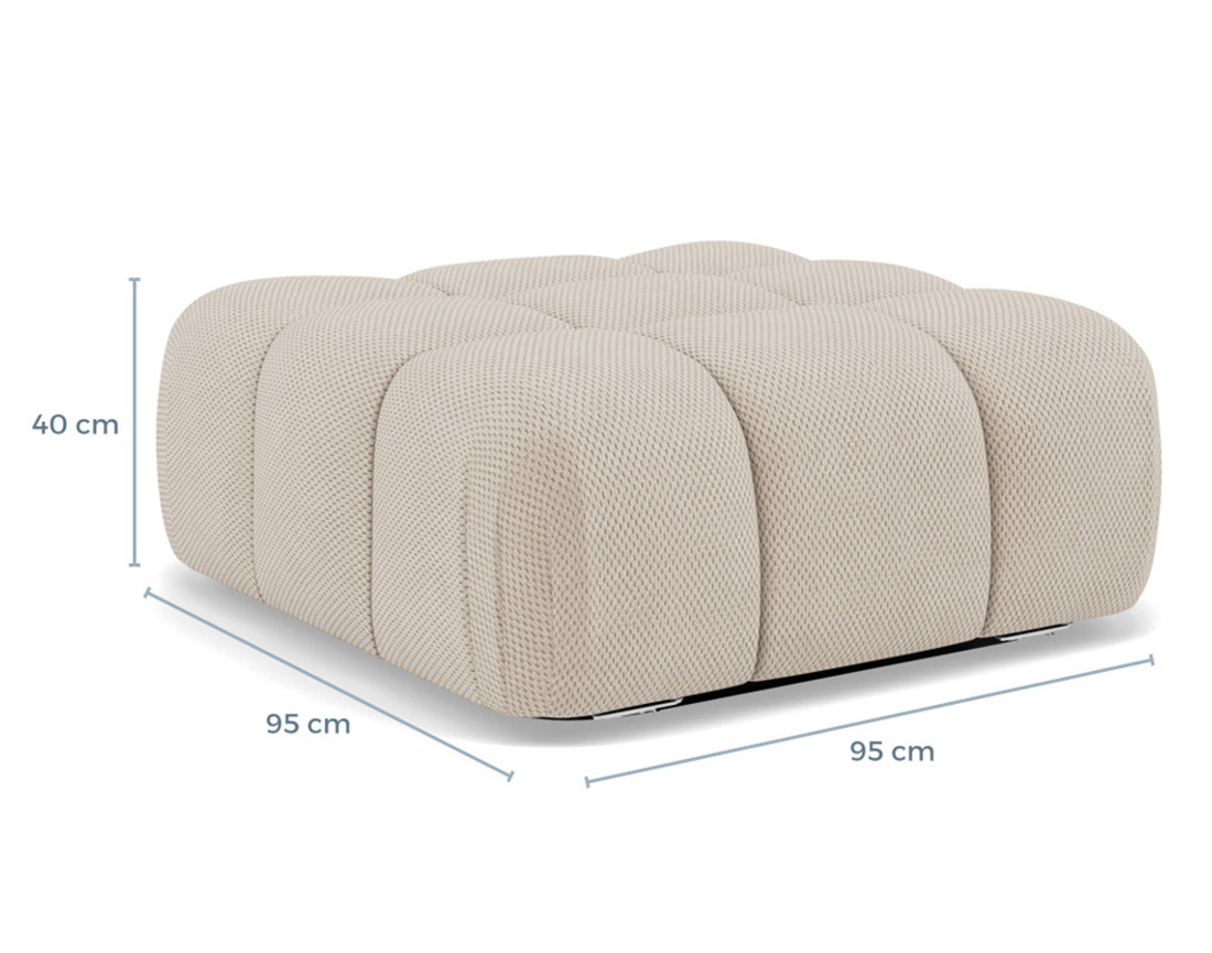 Pouf en velours texturé Ruby