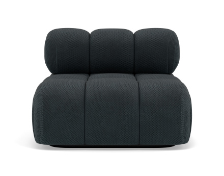 Module d'assise sans accoudoirs en velours texturé Ruby