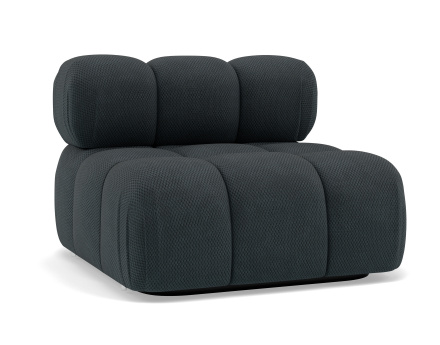 Module d'assise sans accoudoirs en velours texturé Ruby