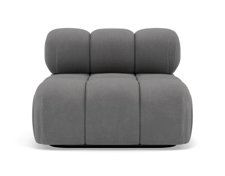 Module d'assise sans accoudoirs en velours texturé Ruby