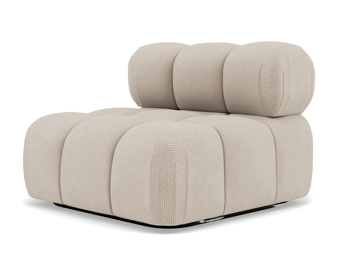 Module d'assise sans accoudoirs en velours texturé Ruby Module d'assise sans accoudoirs en velours texturé Ruby