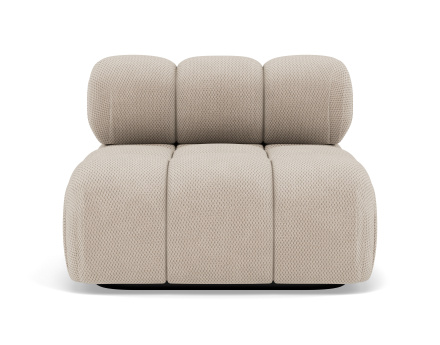 Module d'assise sans accoudoirs en velours texturé Ruby