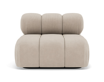 Module d'assise sans accoudoirs en velours texturé Ruby