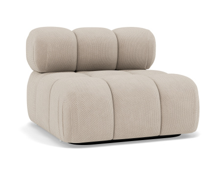 Module d'assise sans accoudoirs en velours texturé Ruby