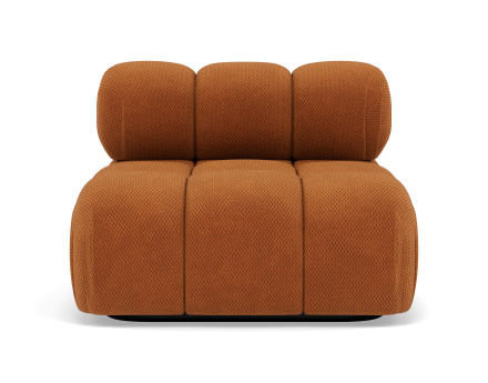 Module d'assise sans accoudoirs en velours texturé Ruby