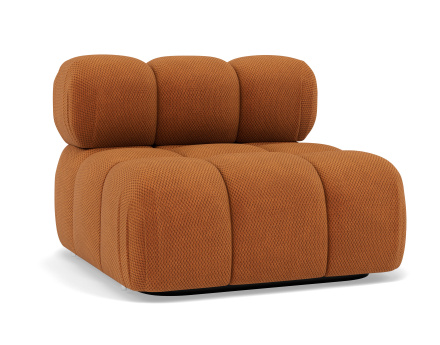 Module d'assise sans accoudoirs en velours texturé Ruby