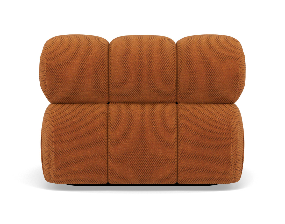 Module d'assise sans accoudoirs en velours texturé Ruby