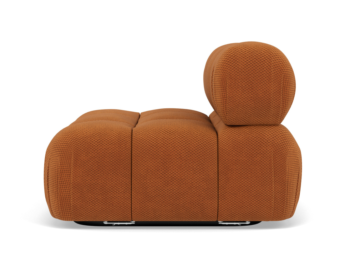 Module d'assise sans accoudoirs en velours texturé Ruby