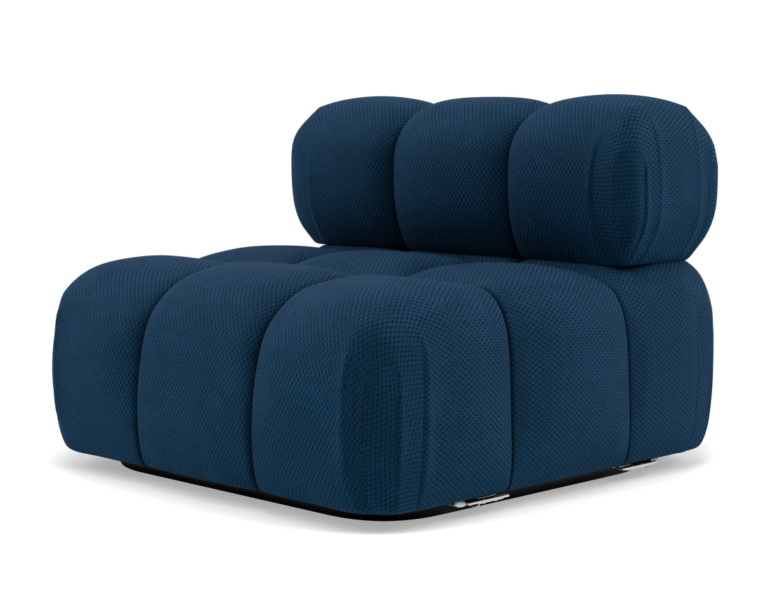 Module d'assise sans accoudoirs en velours texturé Ruby