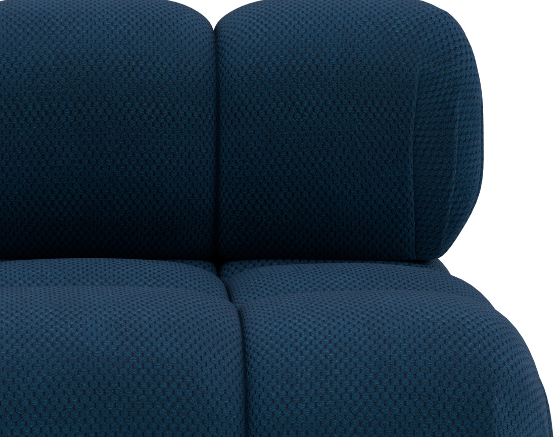 Module d'assise sans accoudoirs en velours texturé Ruby