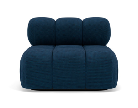 Module d'assise sans accoudoirs en velours texturé Ruby