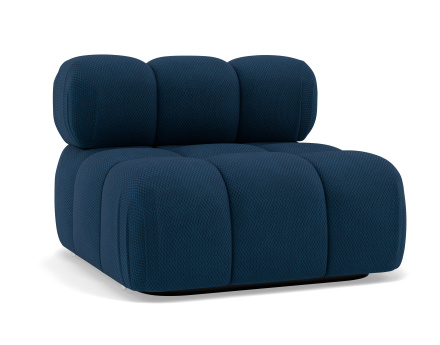 Module d'assise sans accoudoirs en velours texturé Ruby