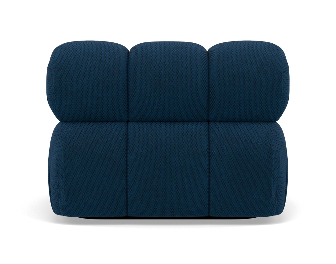 Module d'assise sans accoudoirs en velours texturé Ruby