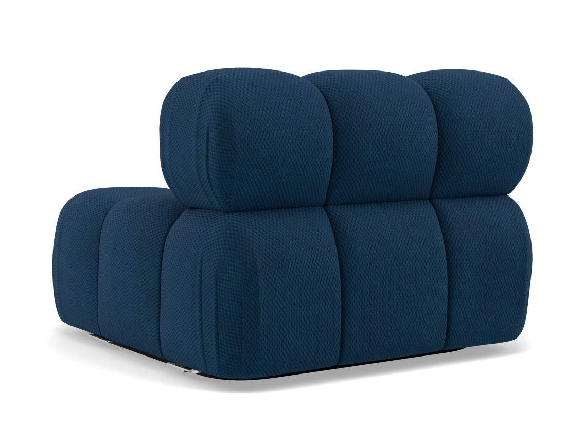 Module d'assise sans accoudoirs en velours texturé Ruby