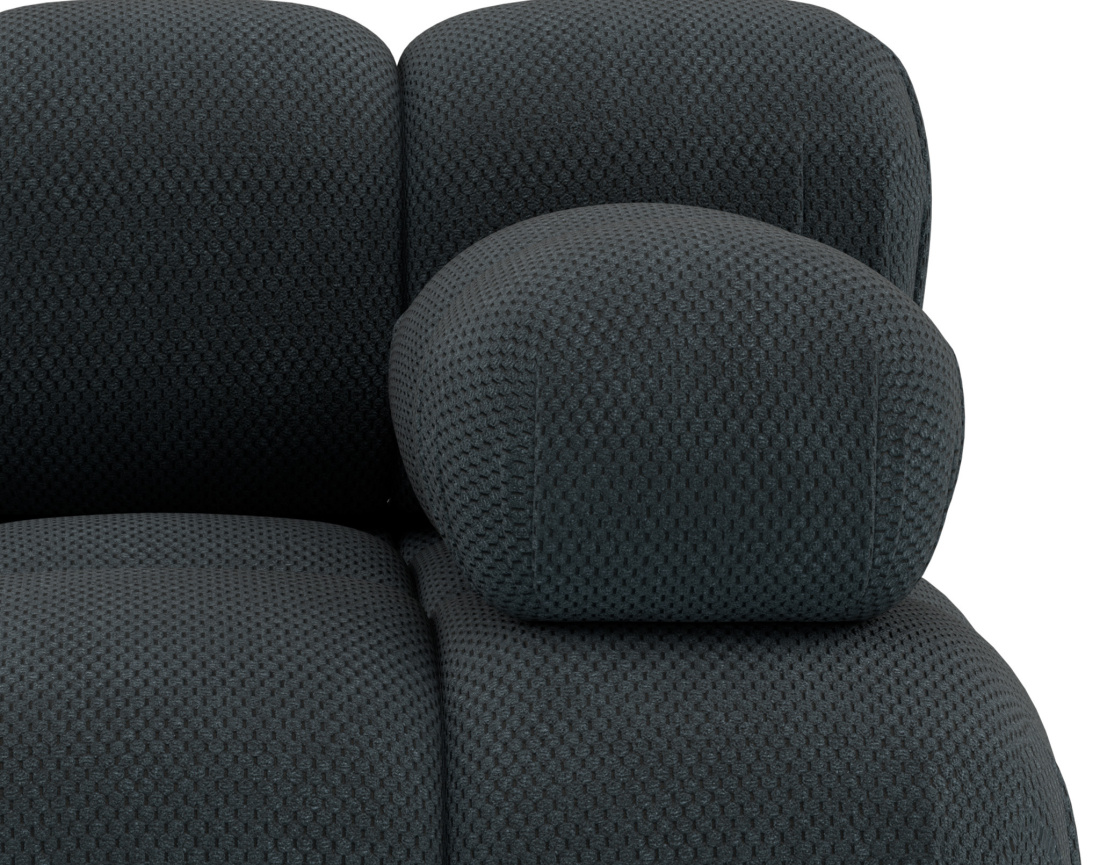 Module d'assise droit en velours texturé Ruby Module d'assise droit en velours texturé Ruby