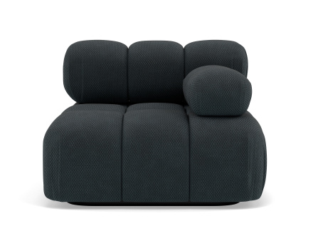 Module d'assise droit en velours texturé Ruby