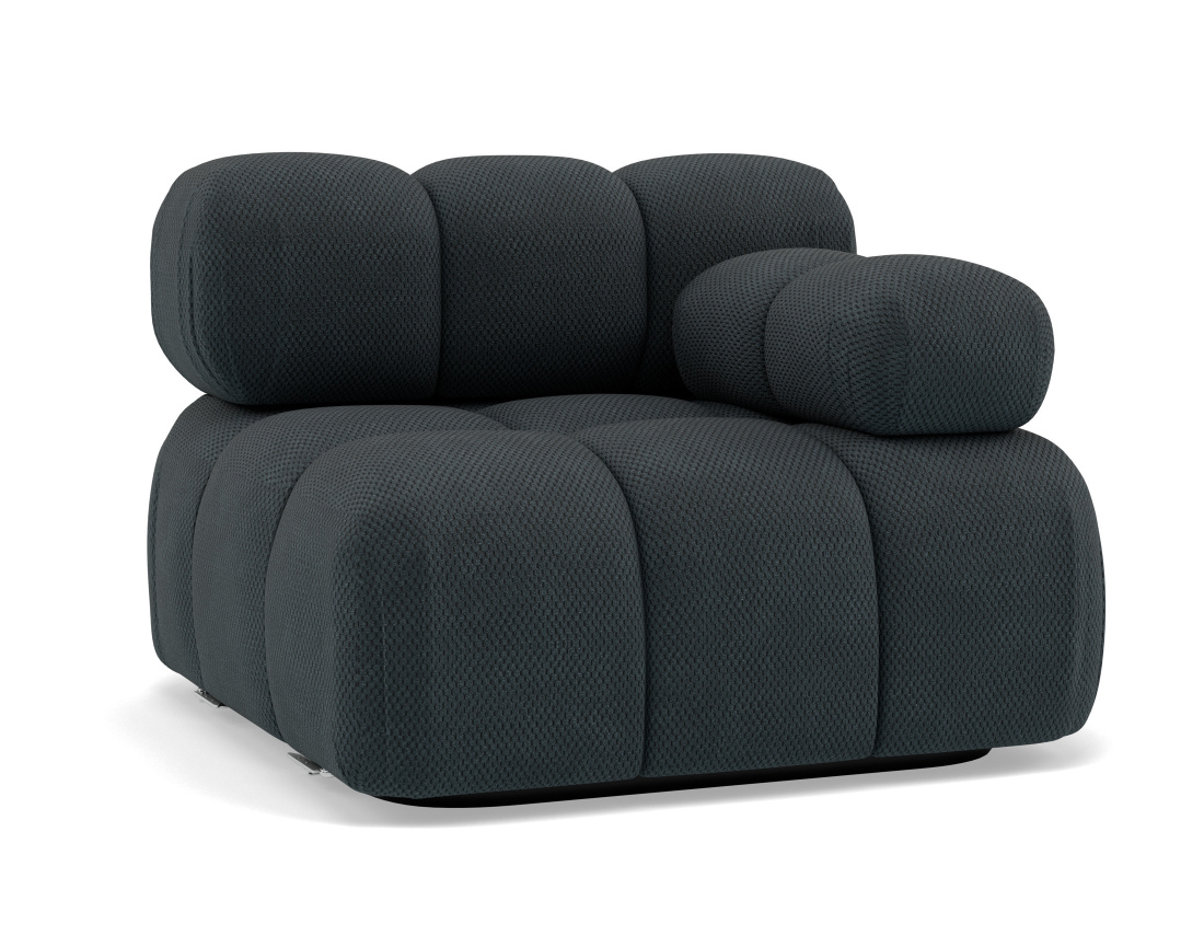 Module d'assise droit en velours texturé Ruby Module d'assise droit en velours texturé Ruby