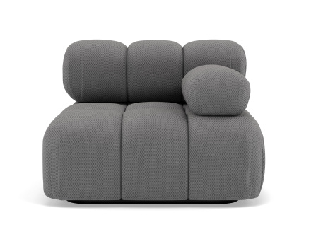 Module d'assise droit en velours texturé Ruby