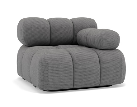 Module d'assise droit en velours texturé Ruby