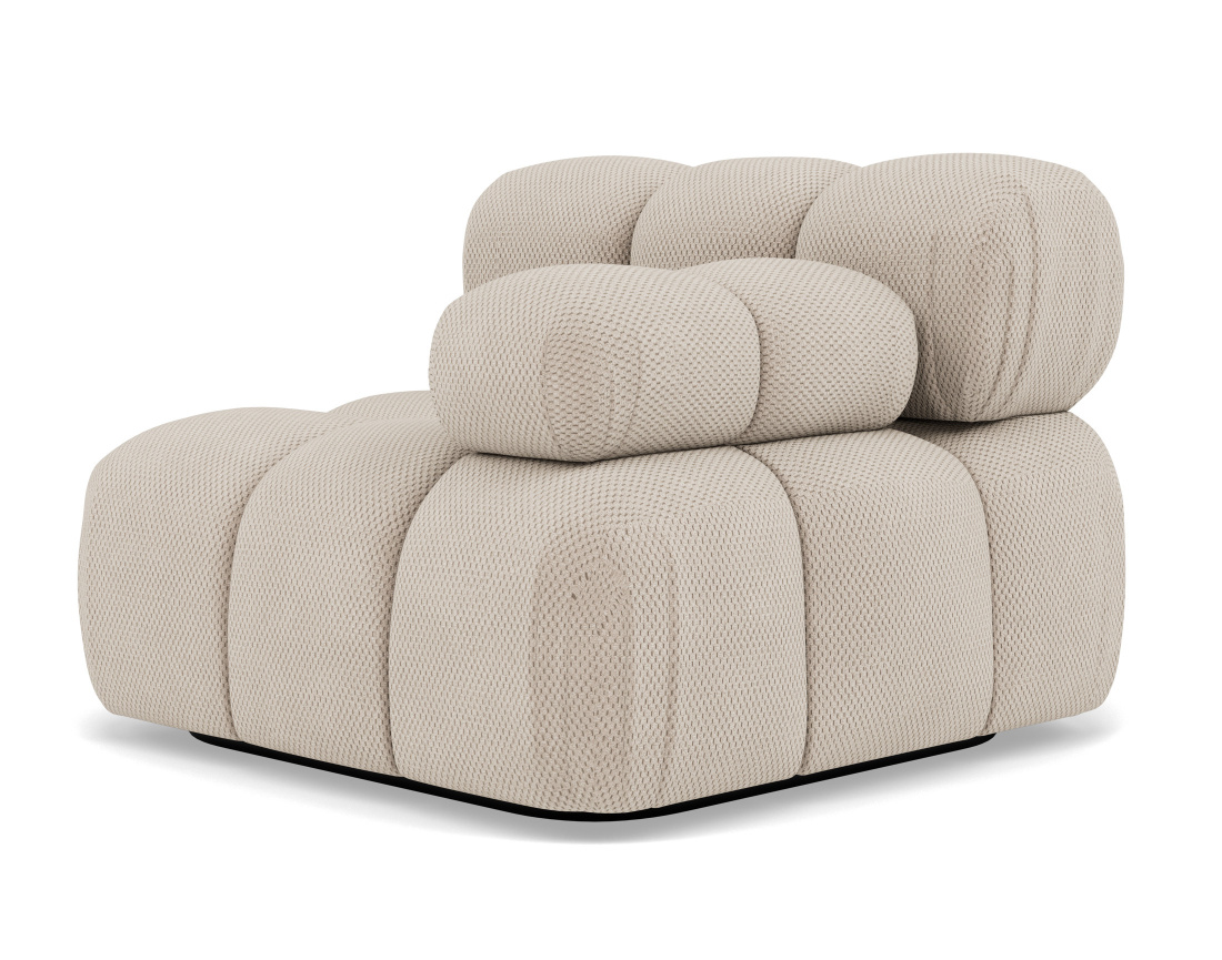Module d'assise droit en velours texturé Ruby