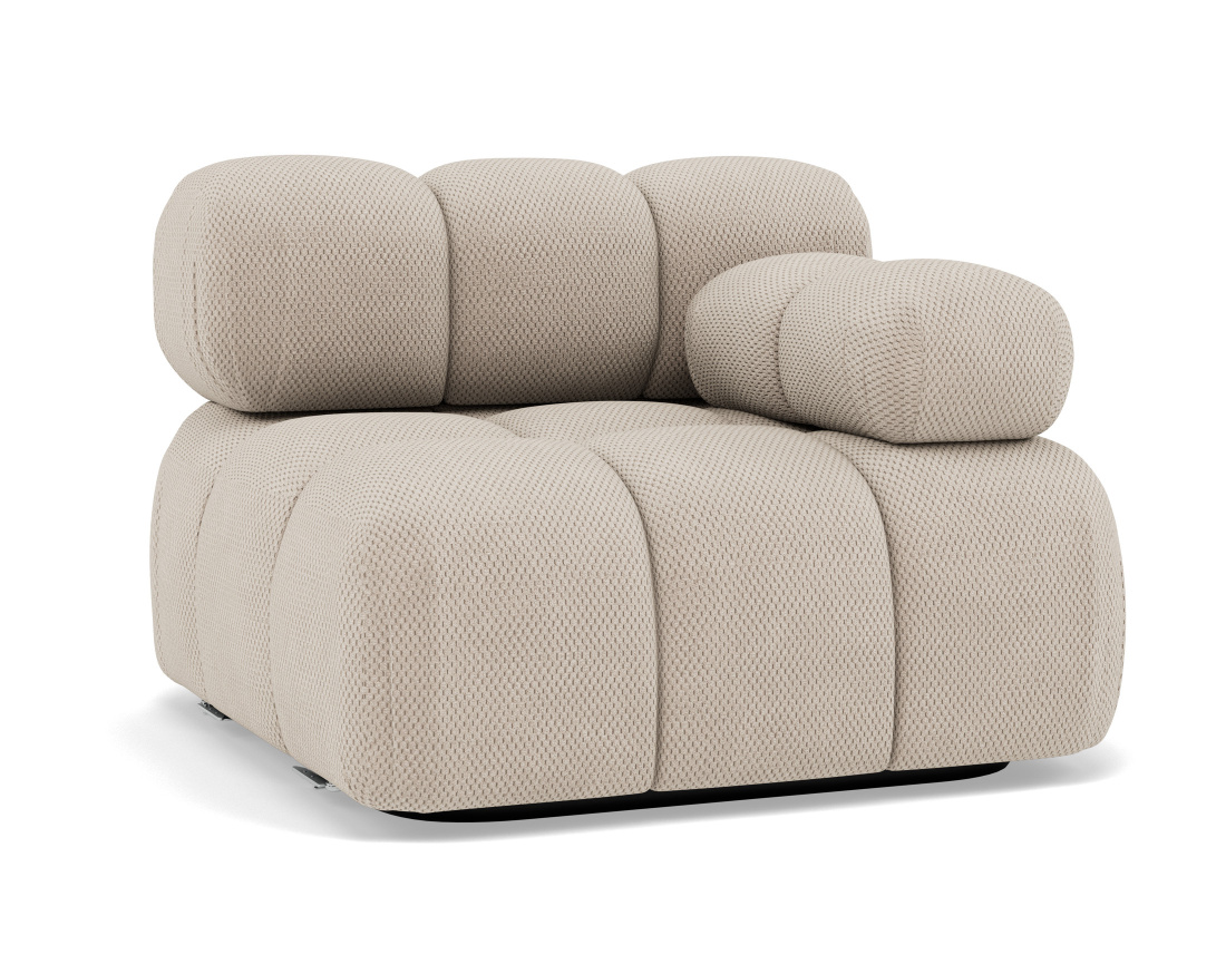 Module d'assise droit en velours texturé Ruby