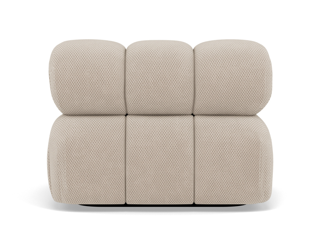 Module d'assise droit en velours texturé Ruby