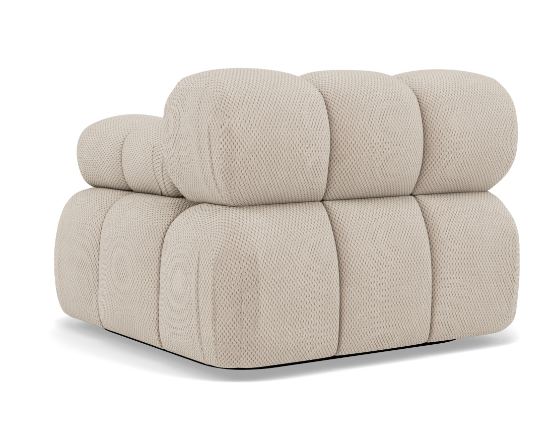 Module d'assise droit en velours texturé Ruby