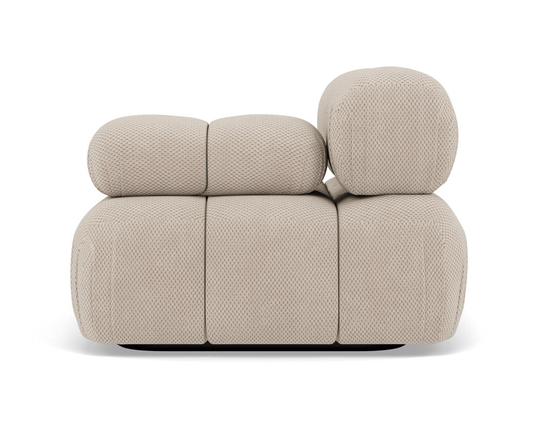 Module d'assise droit en velours texturé Ruby