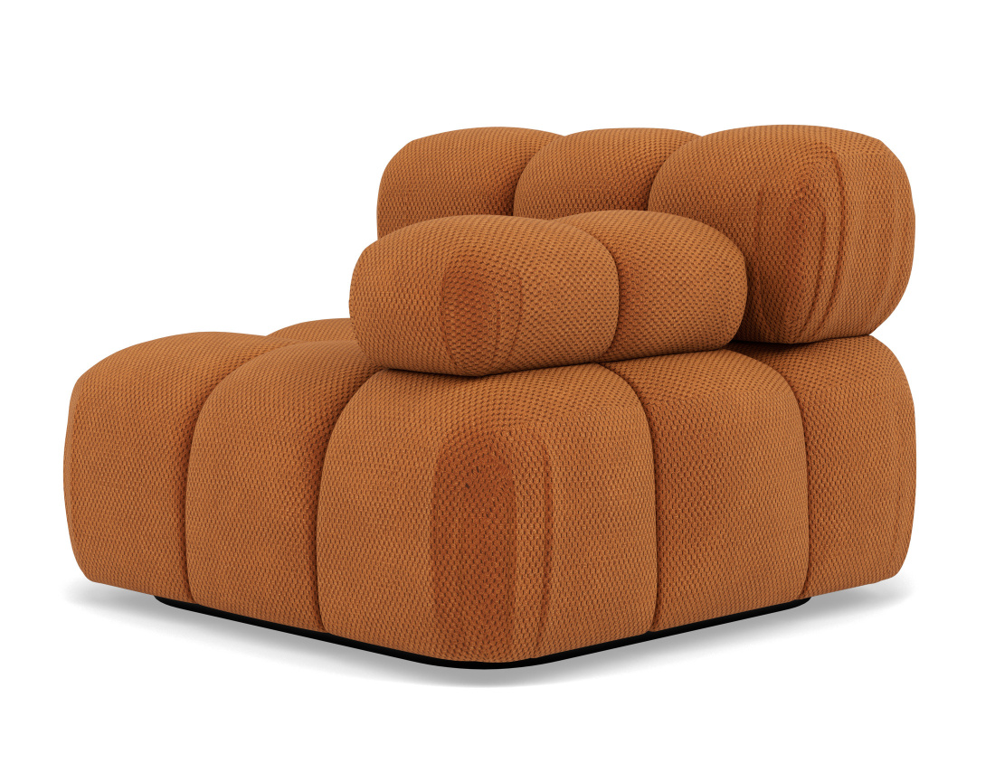 Module d'assise droit en velours texturé Ruby