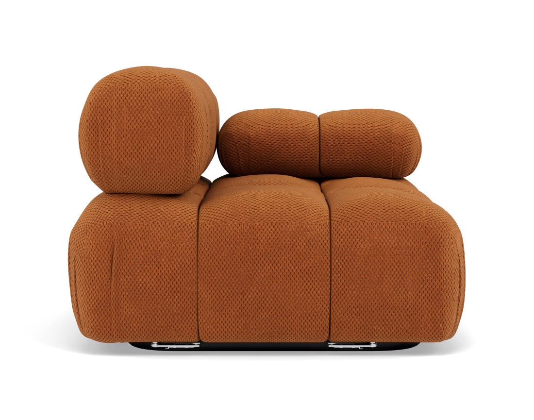 Module d'assise droit en velours texturé Ruby