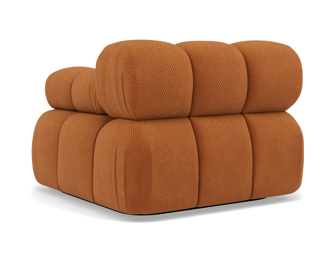 Module d'assise droit en velours texturé Ruby