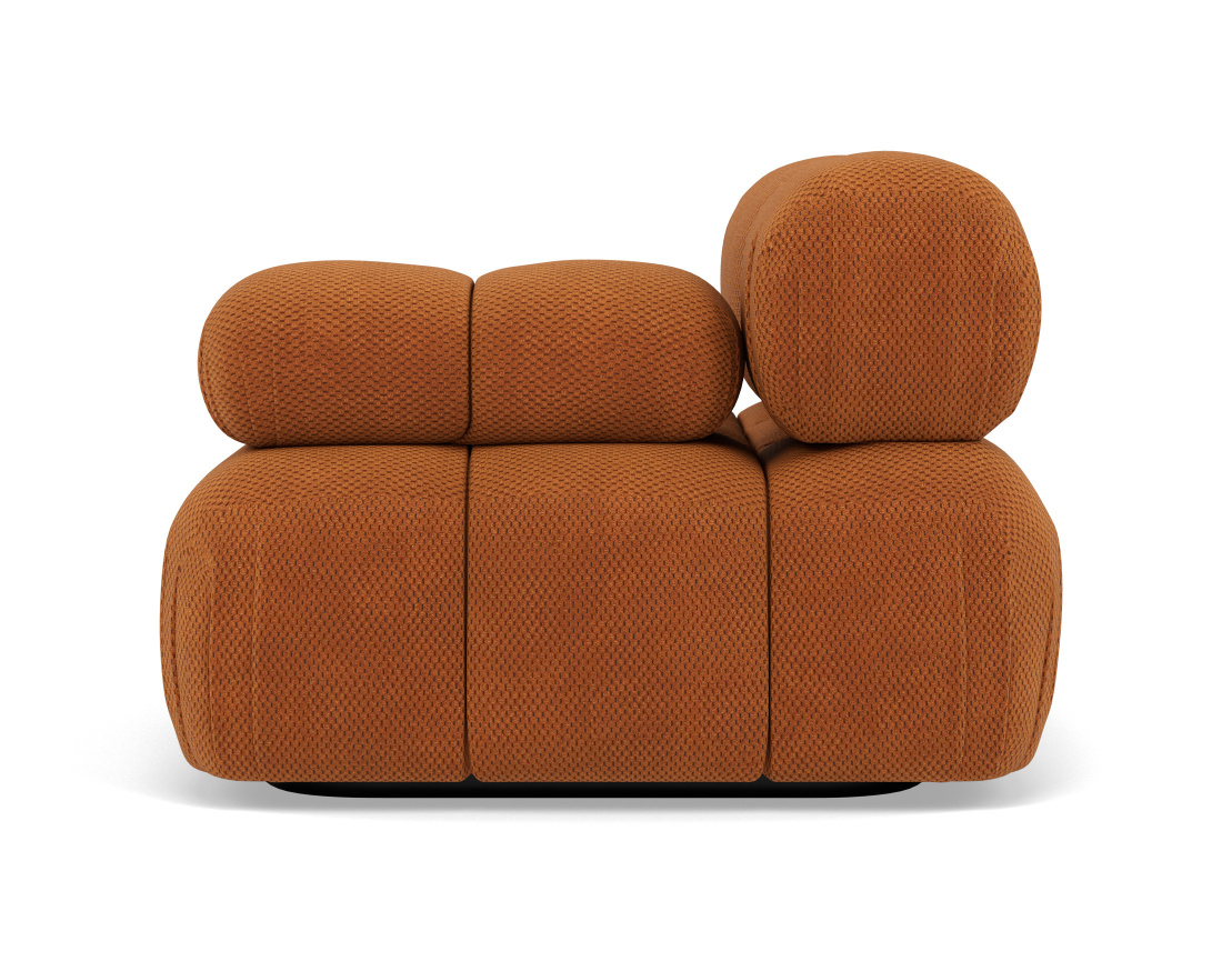 Module d'assise droit en velours texturé Ruby