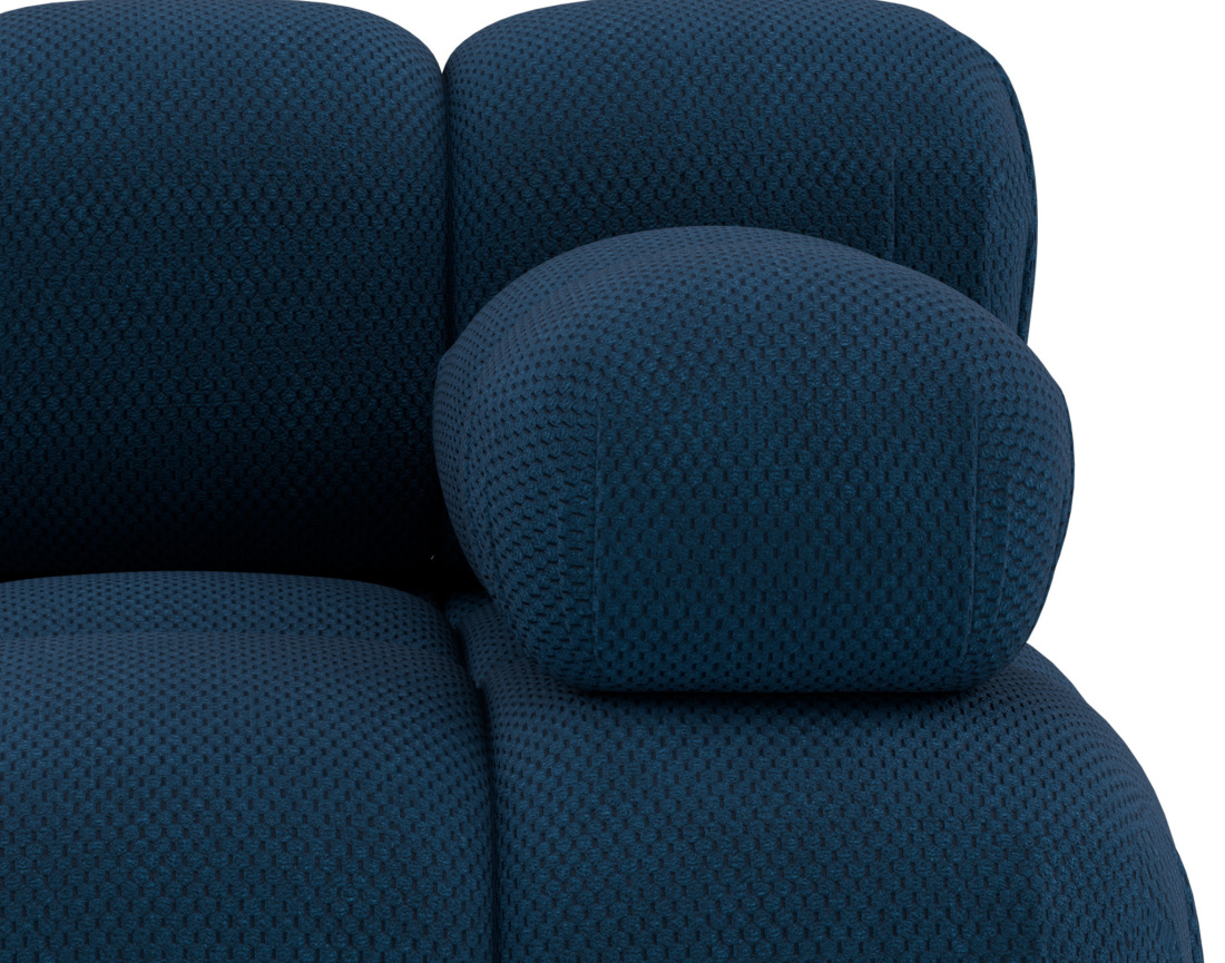 Module d'assise droit en velours texturé Ruby