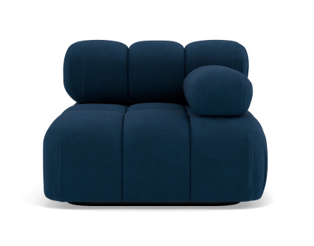 Module d'assise droit en velours texturé Ruby