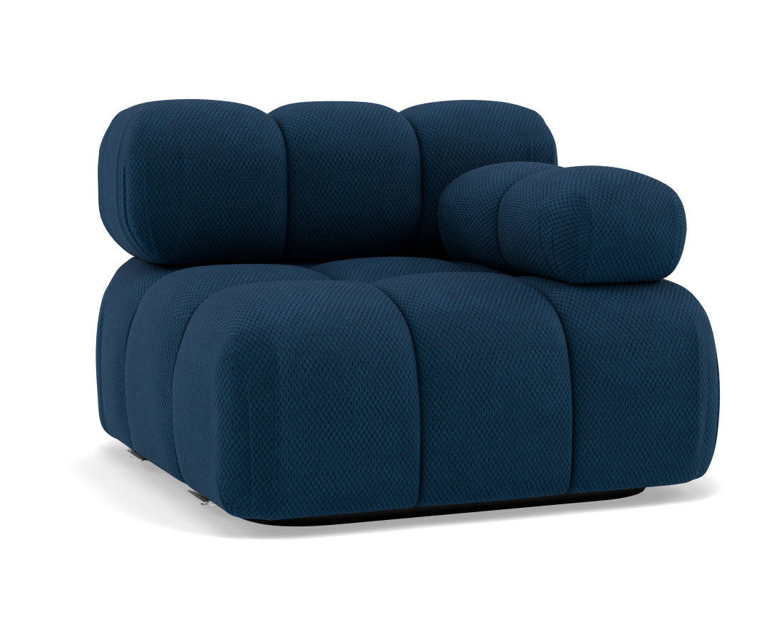 Module d'assise droit en velours texturé Ruby