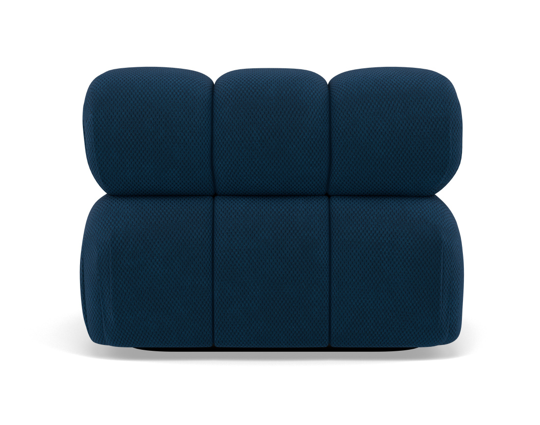 Module d'assise droit en velours texturé Ruby