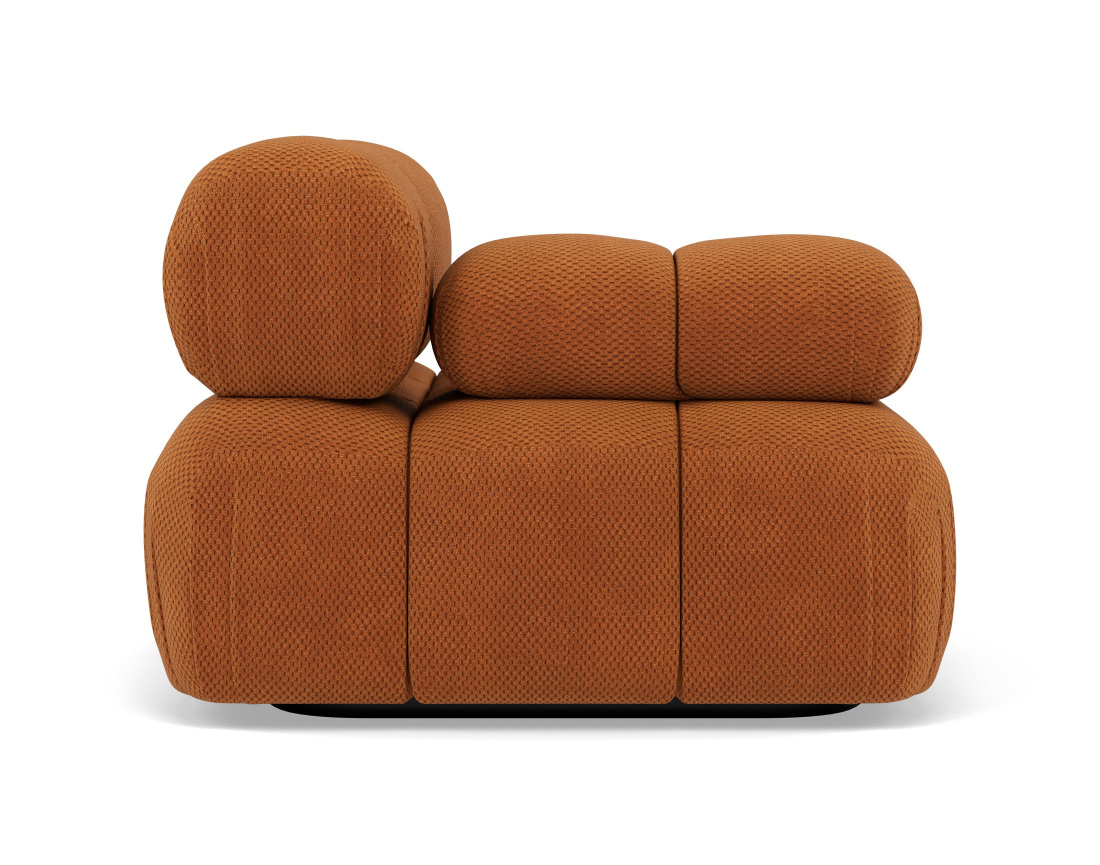 Module d'assise gauche en velours texturé Ruby