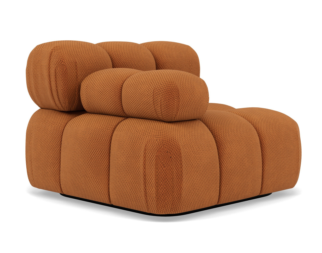 Module d'assise gauche en velours texturé Ruby