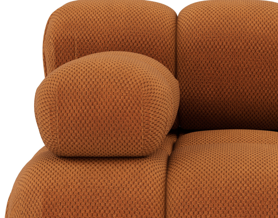 Module d'assise gauche en velours texturé Ruby