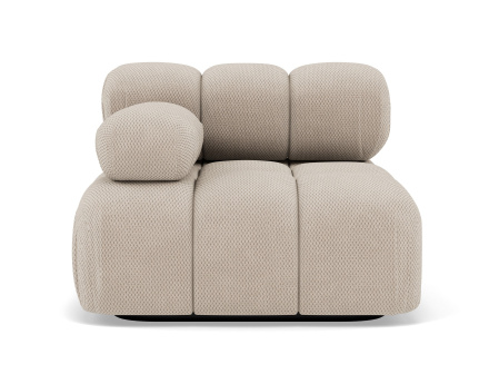 Module d'assise gauche en velours texturé Ruby