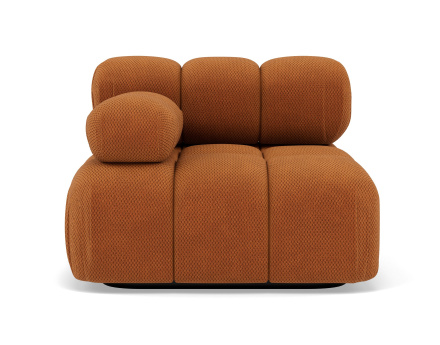 Module d'assise gauche en velours texturé Ruby