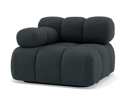 Module d'assise gauche en velours texturé Ruby